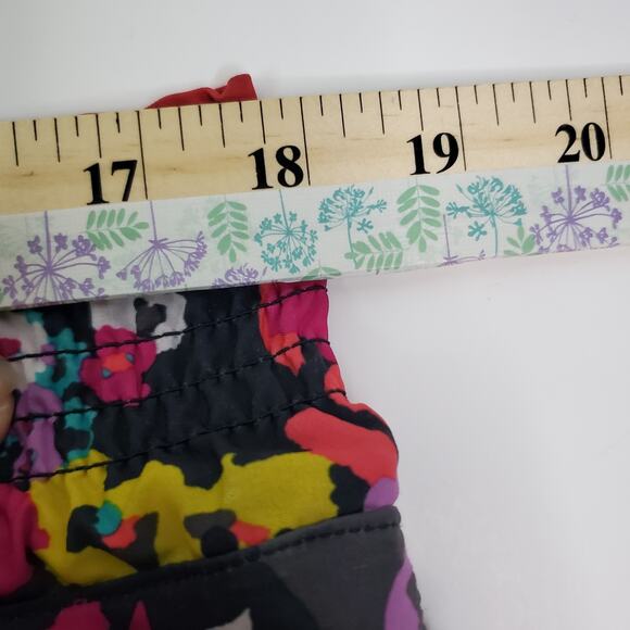 Roxy Womens Mini Swim Shorts Medium Black Multicolor Floral Print Drawstring - Picture 7 of 11